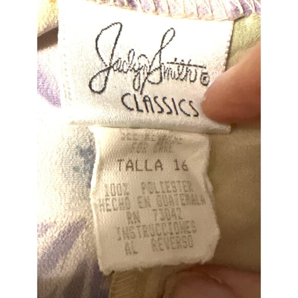 Vtg Jody Smith Classics Floral Yellow Maxi Skirt 16 coquette spring cottage - Picture 3 of 5